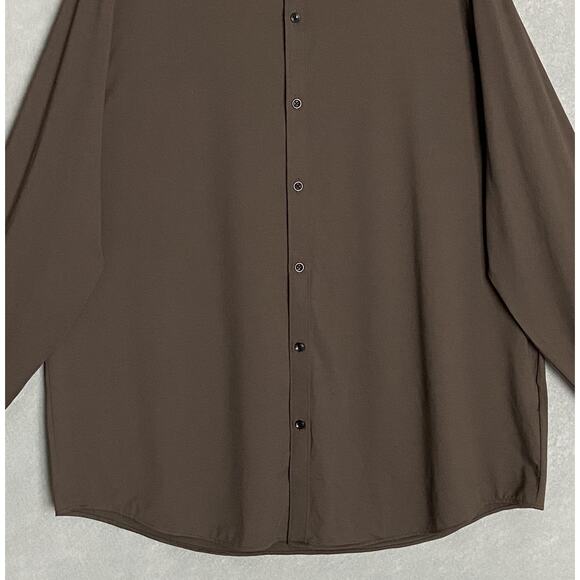 NWT Alfani Brown Dress Shirt Men’s XXL - Picture 4 of 10